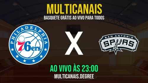 Philadelphia 76ers x San Antonio Spurs ao vivo online grátis em HD – 10/07/2025 com imagem nítida