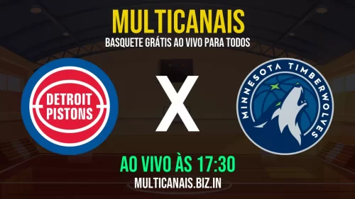 Detroit Pistons x Minnesota Timberwolves ao vivo online grátis em HD – 15/07/2025 com transmissão de qualidade